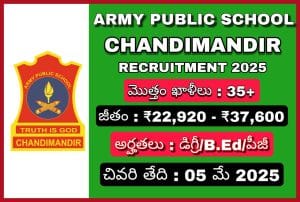 ఆర్మీ పబ్లిక్ స్కూల్ నోటిఫికేషన్ 2025